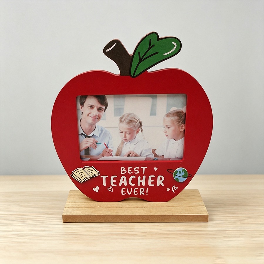Teacher‑Theme Wooden Photo Frame - Teacher's Day - life-deco.com