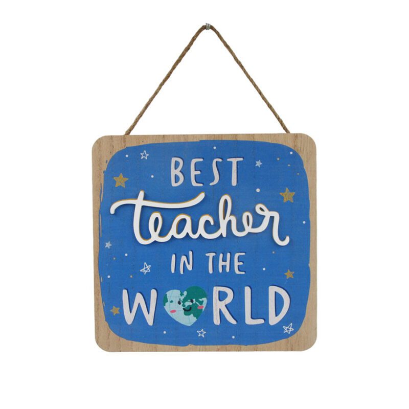 Teacher‑Theme Wooden Sign - Teacher's Day - life-deco.com