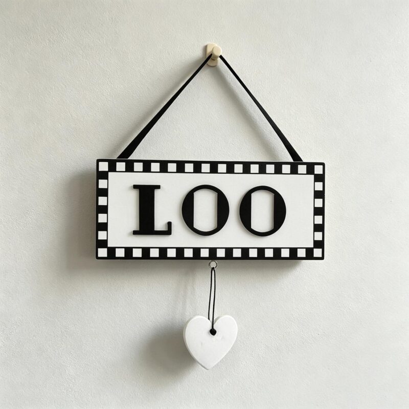 Hängeschild aus Holz – Badezimmer – life-deco.com