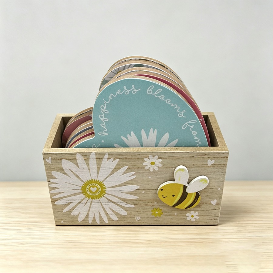 Wooden Coaster Set - Garden Décor - life-deco.com