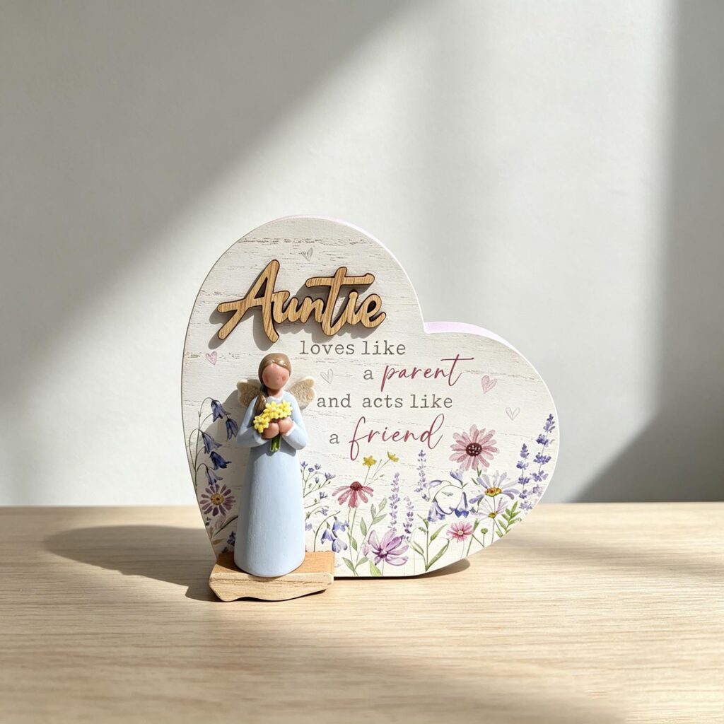 Wooden Table Ornament - Love & Friendship - life-dec...