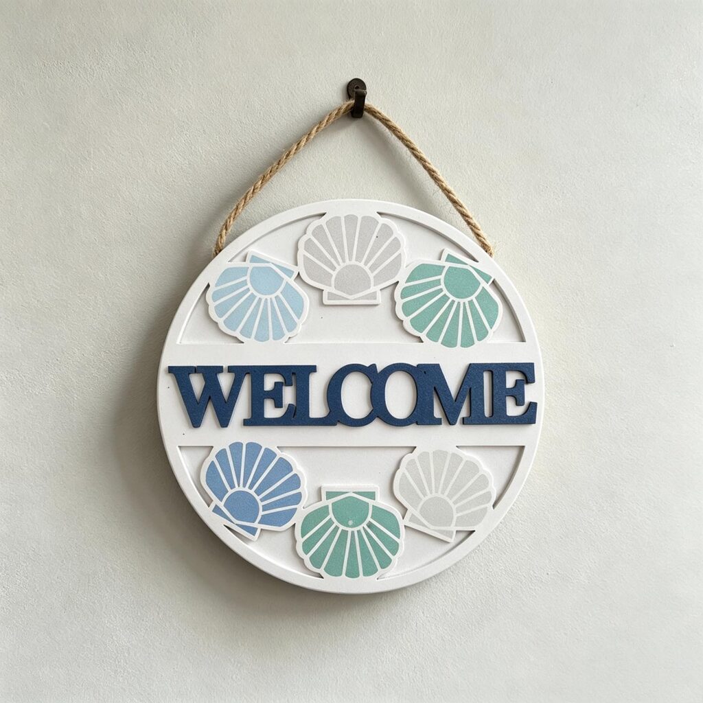 Round Welcome Sign - Coastal (Summer) - life-deco.com