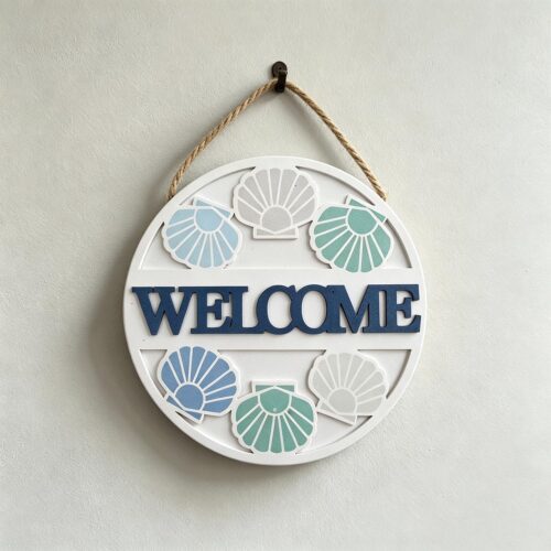 Round Welcome Sign - Coastal (Summer) - life-deco.com