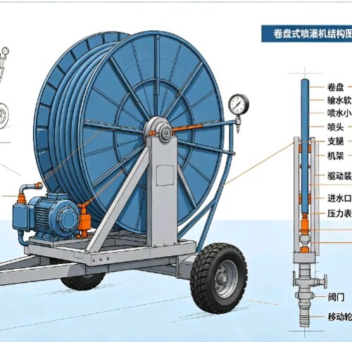 Hose‑reel irrigation machine - Irrigation Equipment - bochenagrimachinery.com