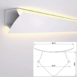 97*56 LED Profile of Linear Light for Ceiling Corner - LED Profiles - ruifarled.com