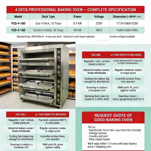 4 deck bakery bread baking oven - Deck Oven - rmachinery.com