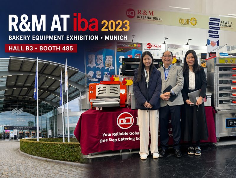 R&M Machinery iba 2023 bakery equipment exhibition Munich — commercial bakery machinery display at Hall B3 Booth 485