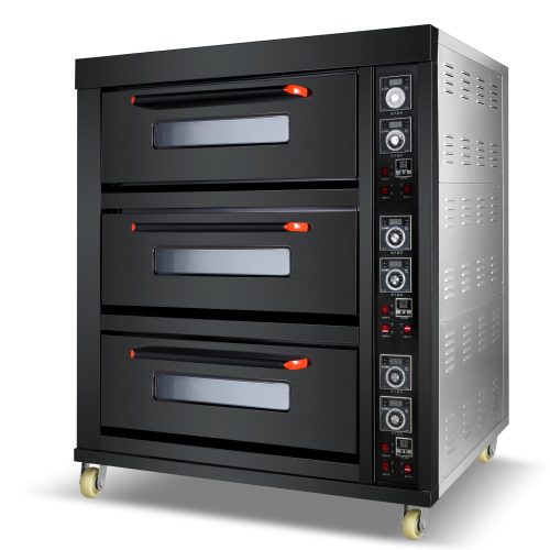 Stainless steel deck oven New black commercial electric ovenfor bakery - Deck Oven - rmachinery.com