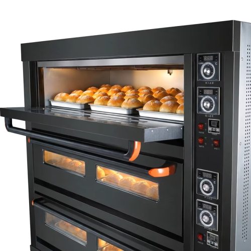 Stainless steel deck oven New black commercial electric ovenfor bakery - Deck Oven - rmachinery.com