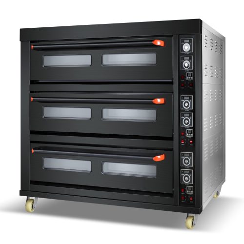 Stainless steel deck oven New black commercial electric ovenfor bakery - Deck Oven - rmachinery.com