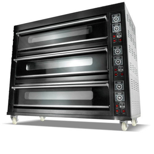 Black Cheap Big Glass door type Black new deck bakery ovenmachine for sale - Deck Oven - rmachinery.com