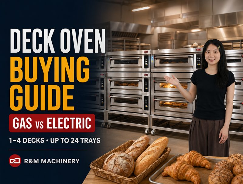 Commercial deck oven introduction — gas deck oven and electric deck oven for bakery bread and pizza production by R&M Machinery