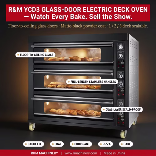 Commercial bread ovenfor sale,Glass door deck oven - Deck Oven - rmachinery.com