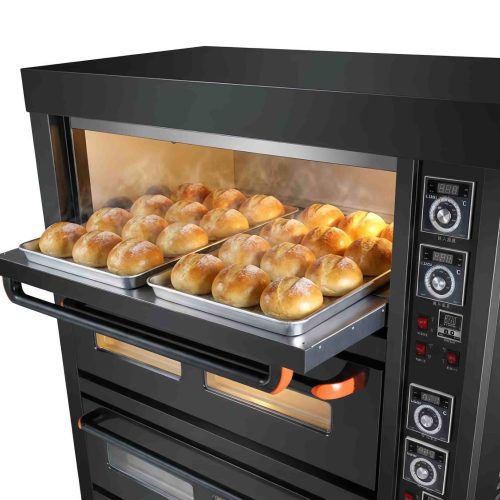 All Black Type Commercial Big gas deck ovenfor baking bread - Deck Oven - rmachinery.com