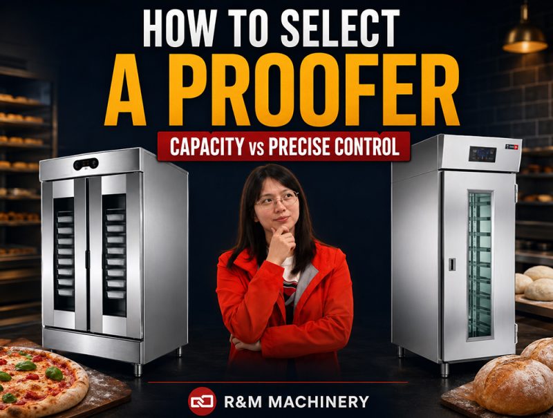 Commercial dough proofer machine for pizza shop and bakery — standard proofer vs retarder proofer selection guide by R&M Machinery