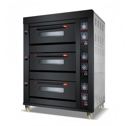 All Black Type Commercial Big gas deck ovenfor baking bread - Deck Oven - rmachinery.com