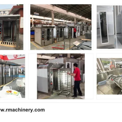 12 tray rotary oven interior chamber detail — stainless steel chamber construction and airflow