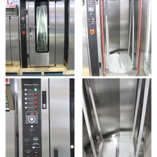 16 tray rotary oven five heating options — electric gas diesel dual-energy commercial rack oven