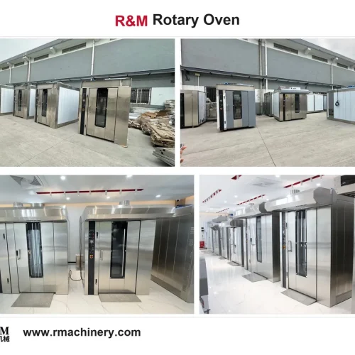 32 tray rotary oven chamber construction detail — SUS 304 interior industrial rack oven