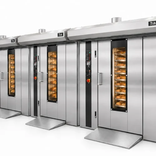 32 tray rotary oven industrial render — heavy-gauge insulated commercial bakery oven