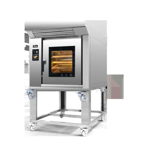 R&M RMX3-5DS electric 5 tray rotary oven low version — compact small rotary oven without stand