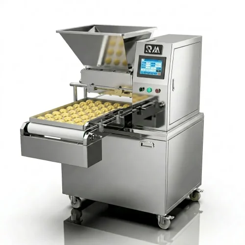 Automatic biscuit making machine for patterned deposits