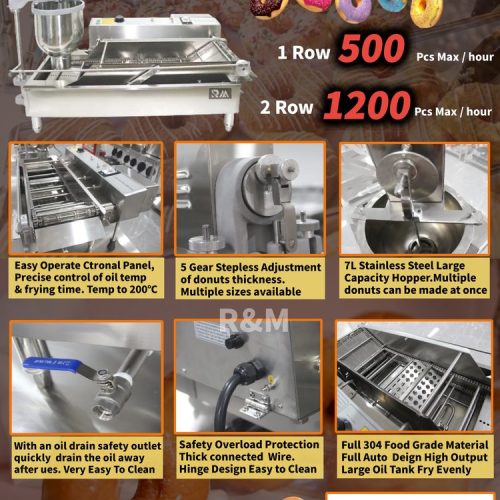 Automatic donut machine RMT-101 RMT-101U specifications mechanical micro-computer panel