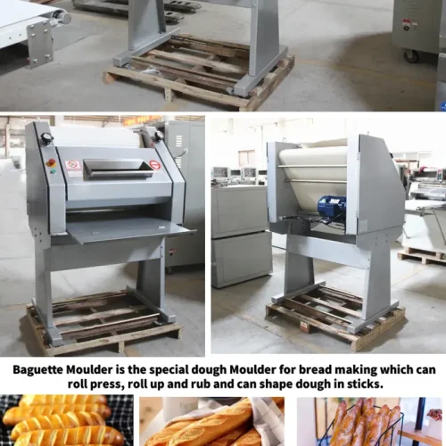 R&M baguette moulder product display with process and result galleries