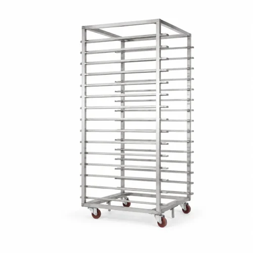 R&M bakery trolley stainless steel rack 20 levels detail