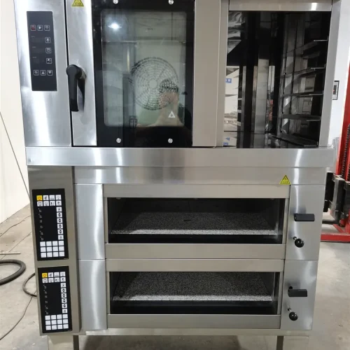 Bread oven model capacity comparison — 4-deck wide model with independent control panels and 400 × 600 mm trays