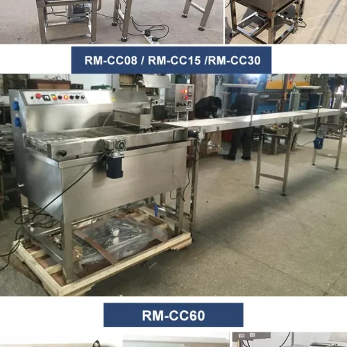 Chocolate coating machine series models and operation views