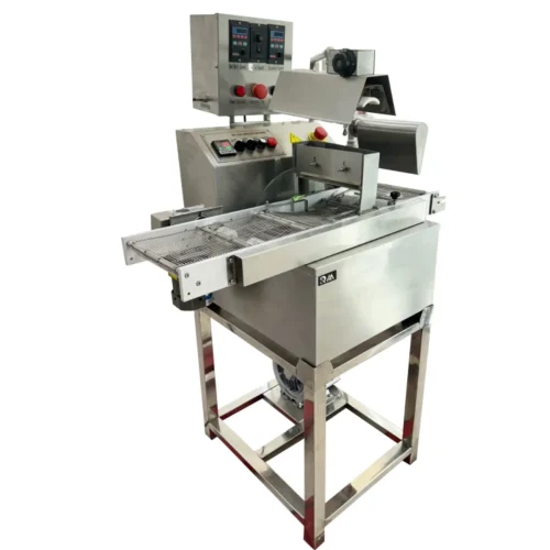 Chocolate enrober conveyor unit stainless mesh belt controls