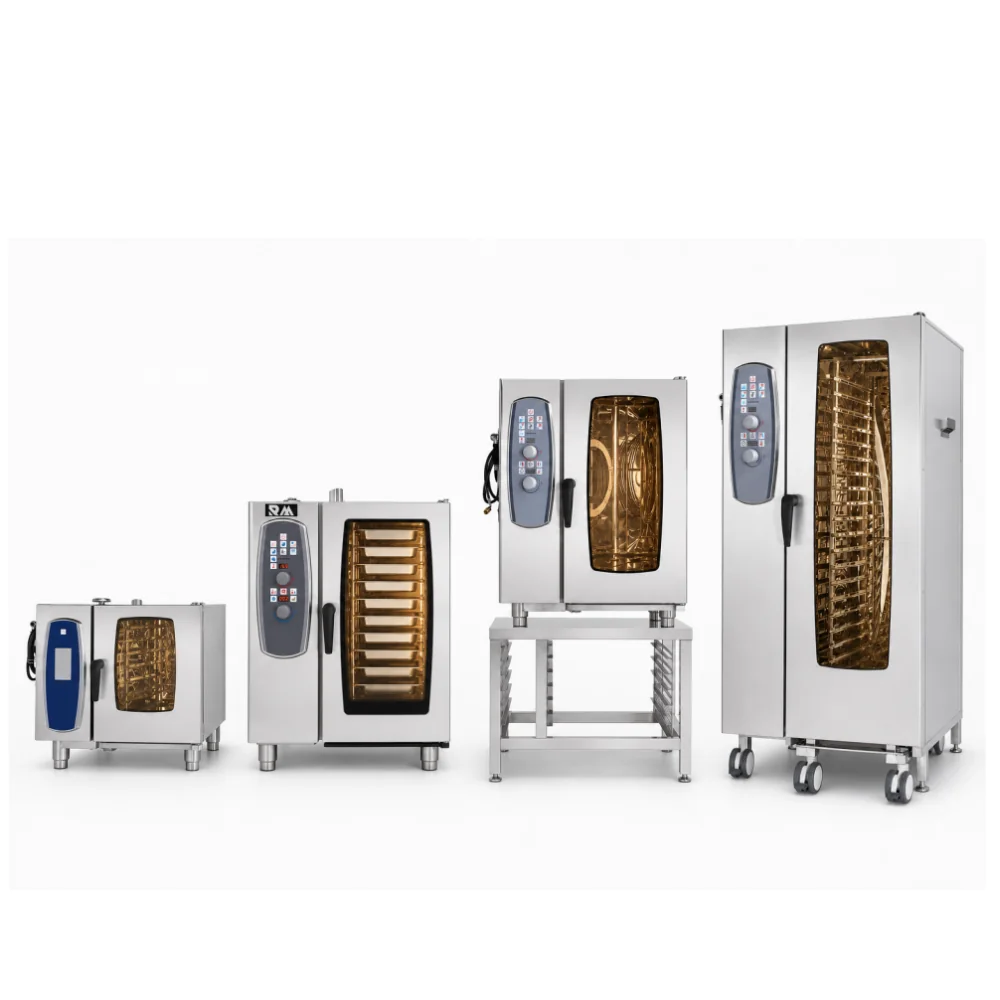 Commercial combi oven capacity guide from 4 to 20 trays — full model lineup