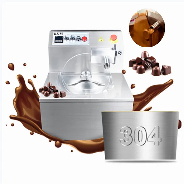 Commercial chocolate tempering machine melting and mixing chocolate