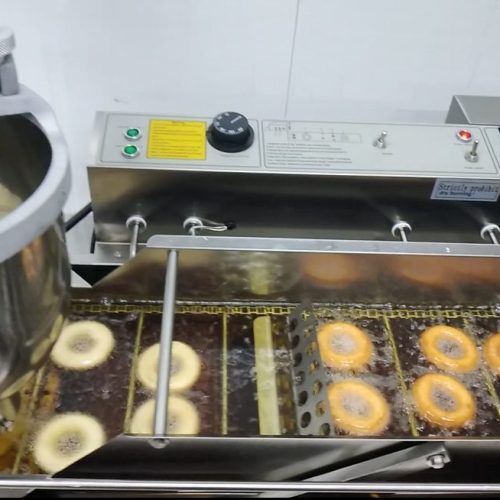 Full auto donut machine single double row electric gas overview 50mm to 120mm