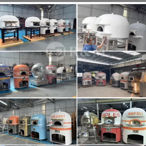 Commercial Neapolitan pizza ovens at R&M factory in Guangzhou — direct factory supply