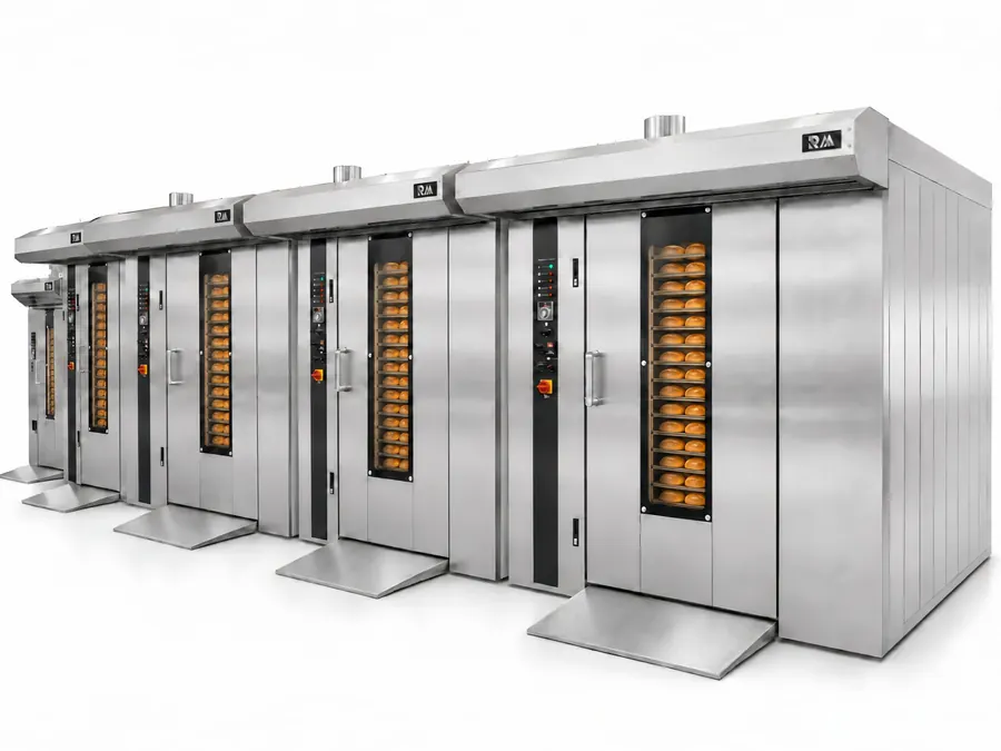 Commercial rotary rack oven for industrial bakery — R&M