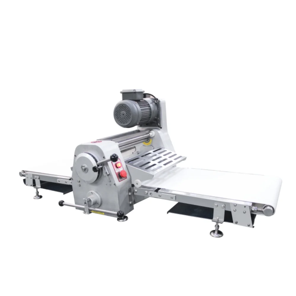 R&M RMQ-520T commercial tabletop dough sheeter 500mm belt 1-35mm 220V counter height