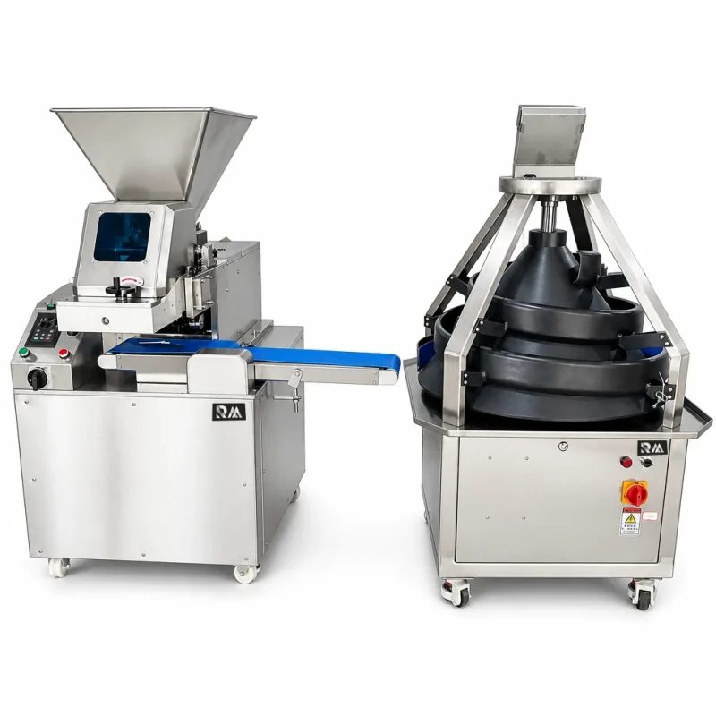 R&M continuous dough divider and conical rounder combo set industrial production line