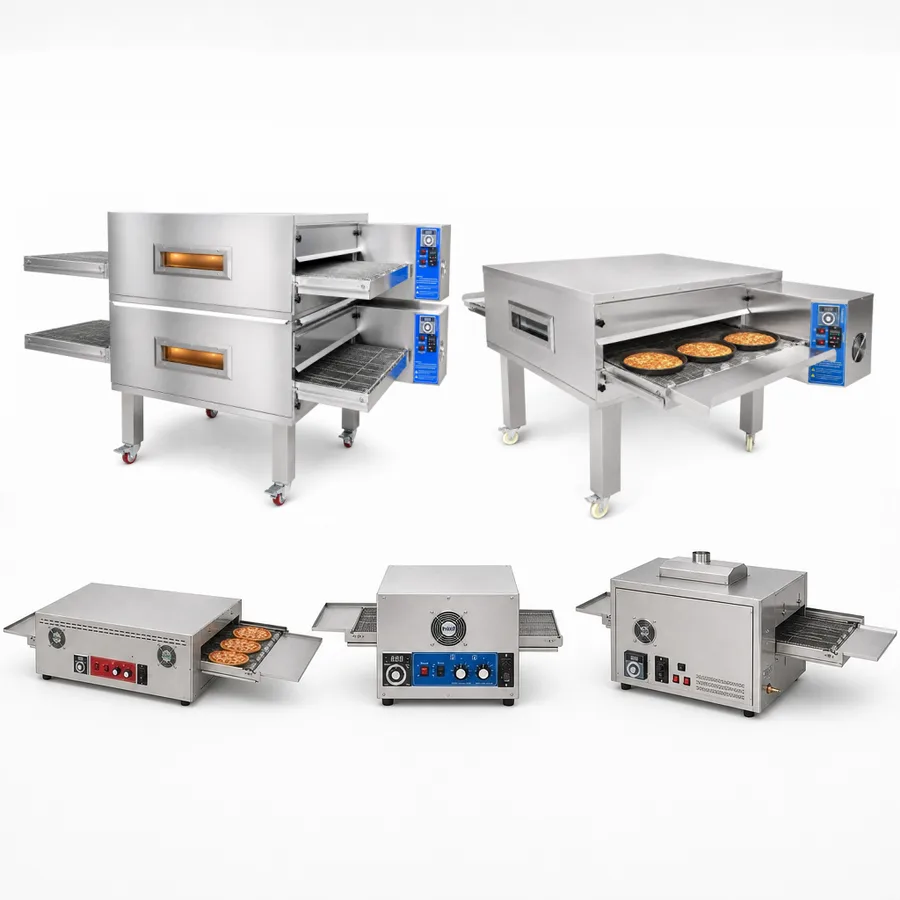 Commercial conveyor belt pizza oven — automatic continuous baking for high-volume restaurants