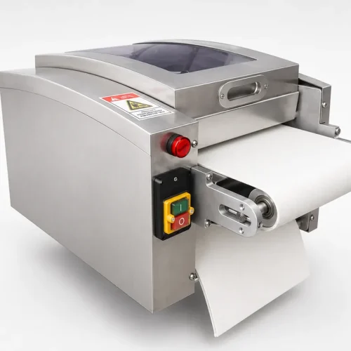 R&M GD-CM01 semi-automatic croissant moulder machine three-quarter view