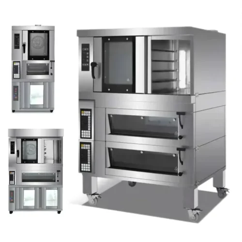 Deck oven and convection proofer combination specifications — power voltage dimensions for all models