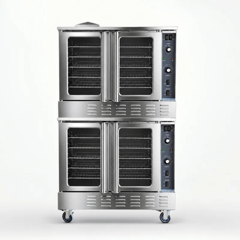 R&M GDRGC-100D double stack gas convection oven — two independent chambers with separate controls