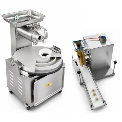R&M entry level dough rounder two models — RMG-100G and RMMP30-2 side by side