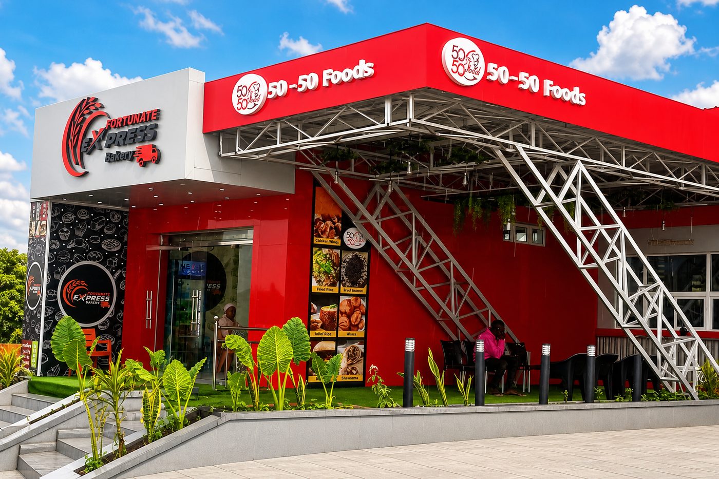Fortunate Hub Nigeria — Food Service Complex: 50-50 Foods Restaurant, Fortunate Express Bakery.html, Fitness Center