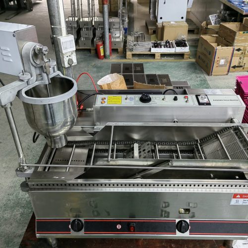 Gas donut fryer RMT-100A LPG commercial donut machine double row propane donut maker