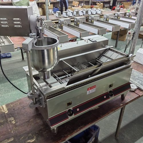 Commercial gas donut fryer stainless steel body 74kg heavy duty donut making machine
