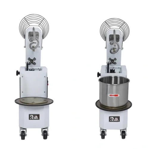 tilt head mixer – side-by-side view with and without bowl