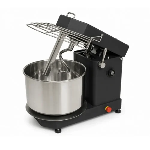 HS Tilting-Head Removable-Bowl Spiral Mixer – front controls and guard