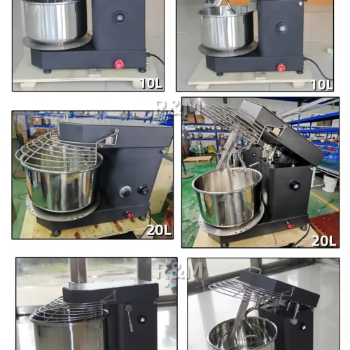 HS Tilting-Head Removable-Bowl Spiral Mixer – bowl, hook and working area